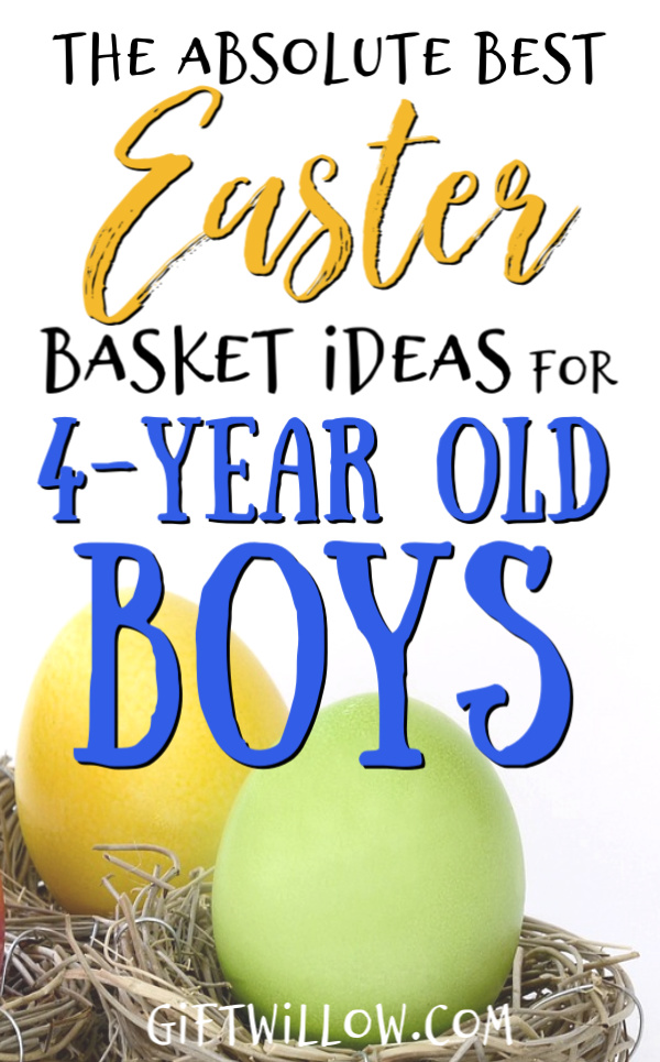 These are the best Easter basket ideas for 4-year old boys that you can find anywhere.  They'll be so excited when they wake up Easter morning!