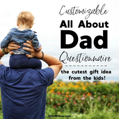 All About Dad Questionnaire - Great Father's Day Gift from the Kids