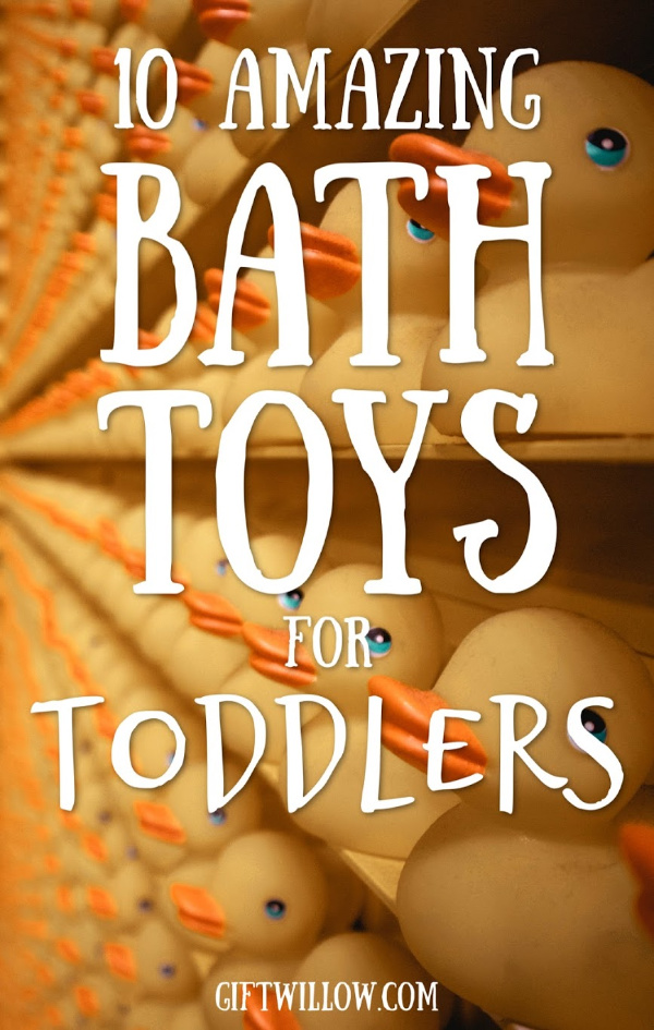 These bath toys for toddlers make the perfect gift idea that you can't go wrong with!  These toddler toys are fun not only in the bath, but also outside, at the beach, or in their highchair!
