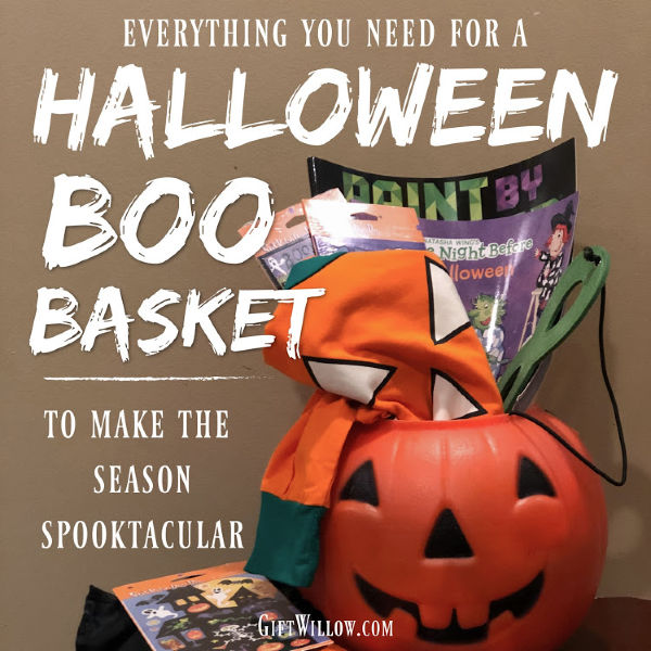 This Halloween gift basket idea is so easy to put together and will be so much fun for your family! And everything in it is non-candy!